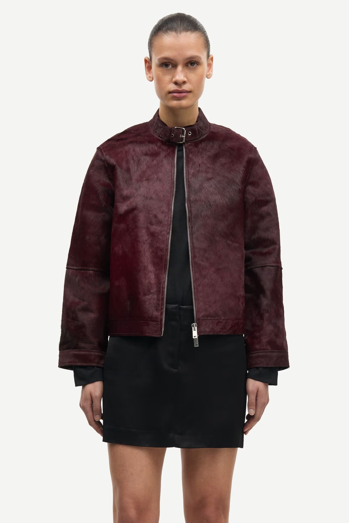 Cow Hair Leather Jacket