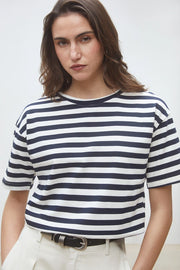 Martilo Striped tee-shirt with open back