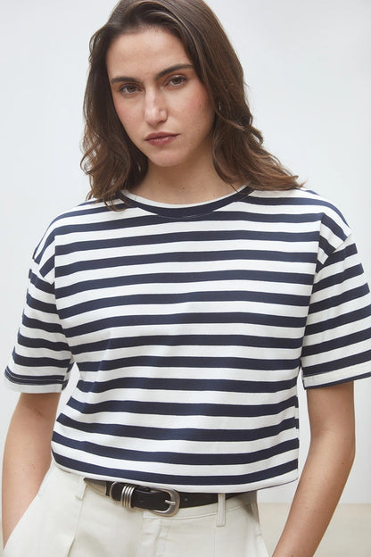 Martilo Striped tee-shirt with open back