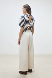 Martilo Striped tee-shirt with open back