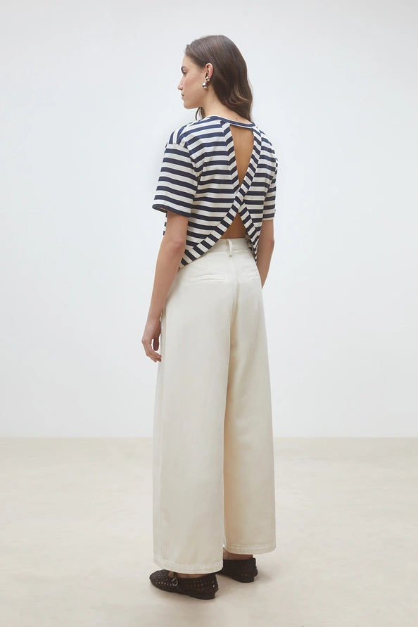 Martilo Striped tee-shirt with open back
