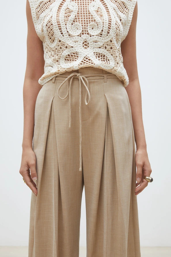 Jeff Wide-Leg Darted Pants
