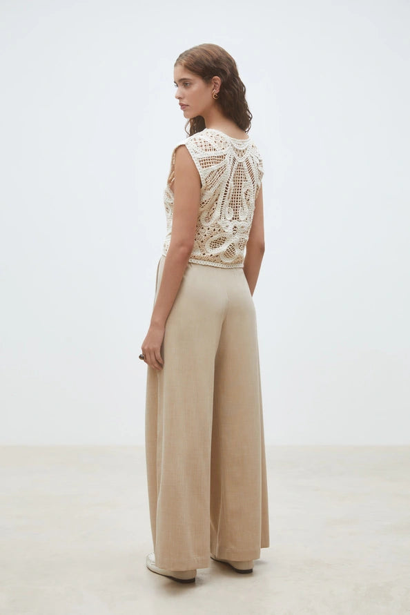 Jeff Wide-Leg Darted Pants
