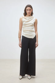 Jet Plain Black Wide-Leg Pants