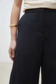 Jet Plain Black Wide-Leg Pants