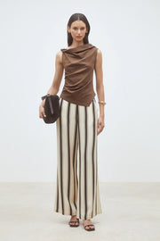 Migili Choco Sleeveless Knotted Top