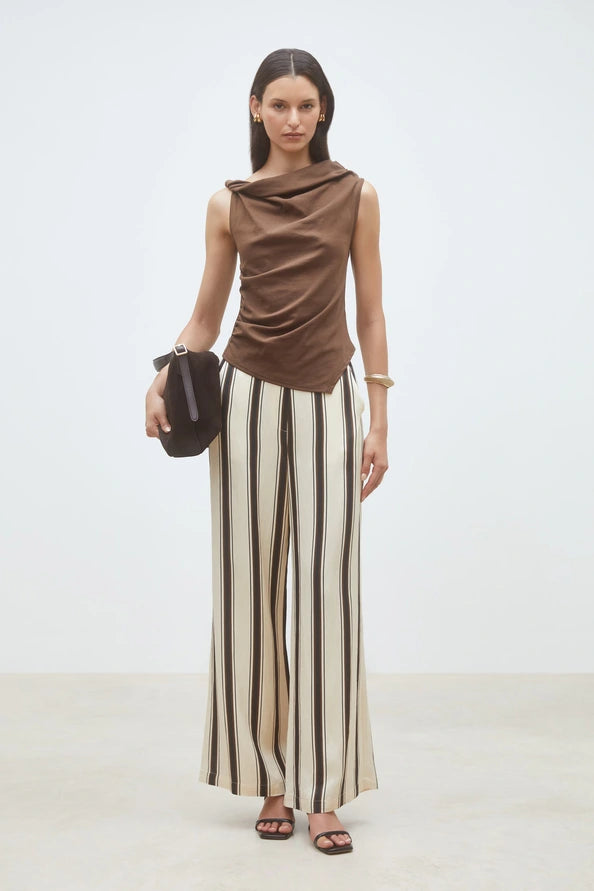 Migili Choco Sleeveless Knotted Top