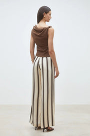 Migili Choco Sleeveless Knotted Top