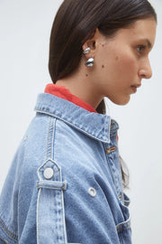 Lord Denim Blouse with Eyelets