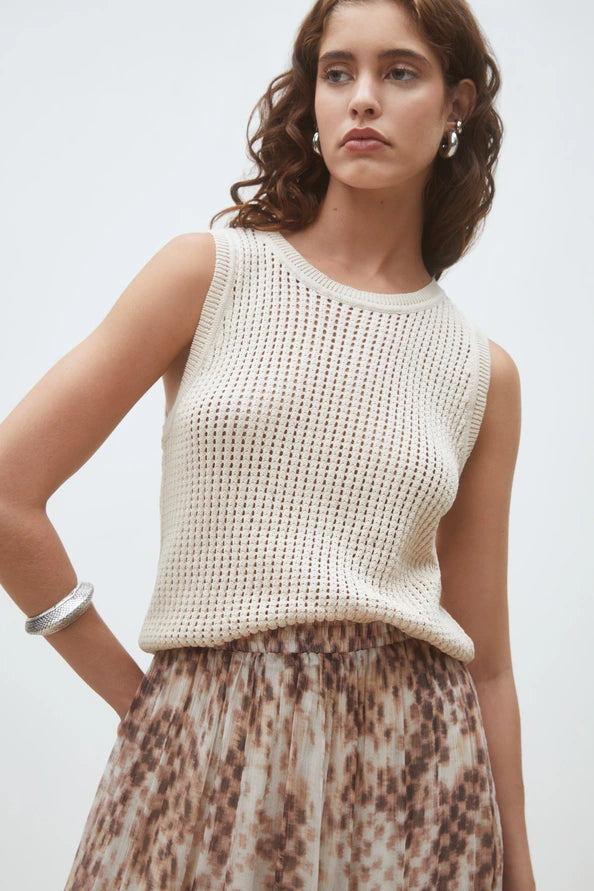 Parikia Openwork knit top