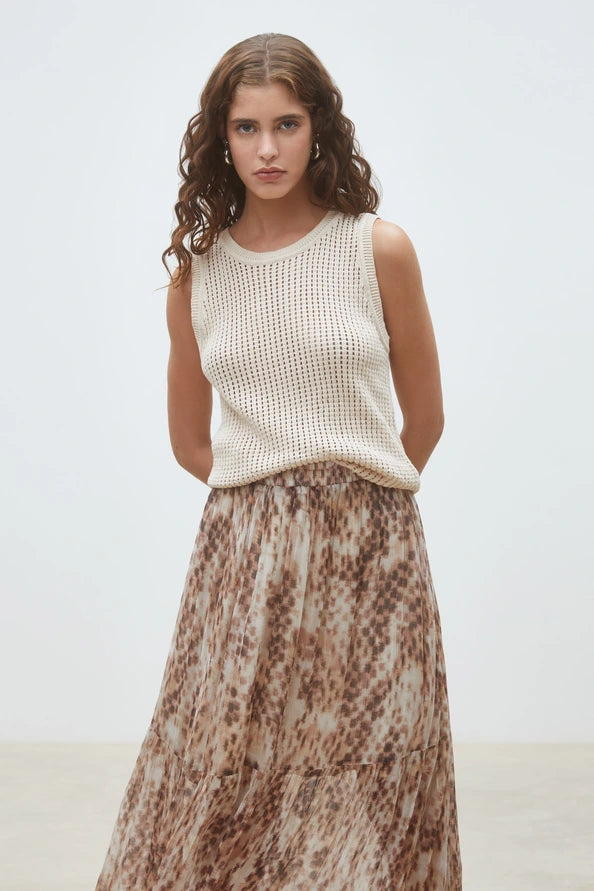 Parikia Openwork knit top