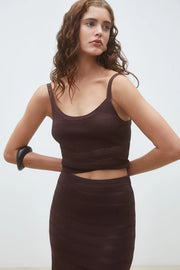 Fiesta Long openwork knit skirt