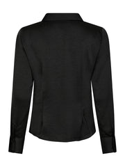 Black Satin Shirt with Sequins