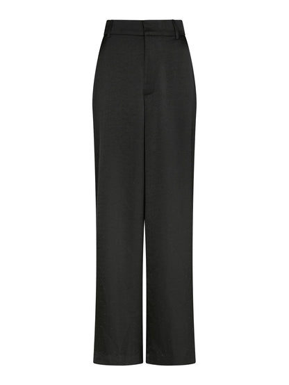 Satin Embellished Black Pants