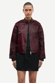 Cow Hair Leather Jacket