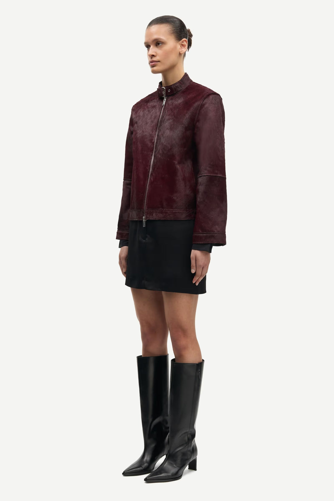 Cow Hair Leather Jacket