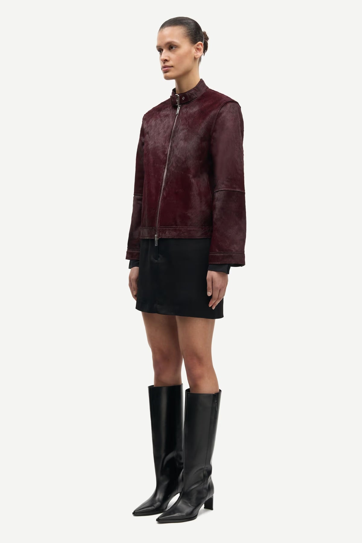 Cow Hair Leather Jacket