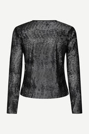 Embellished long-sleeved top