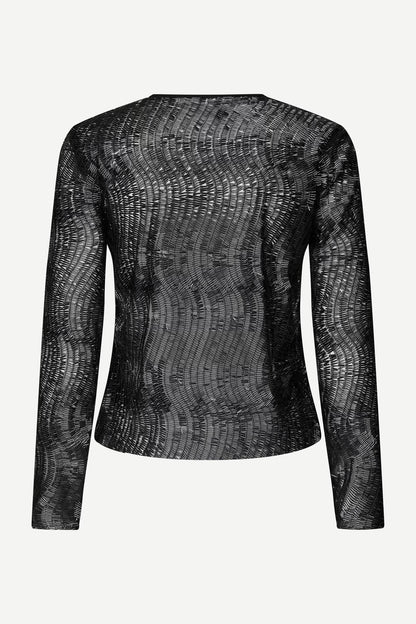 Embellished long-sleeved top