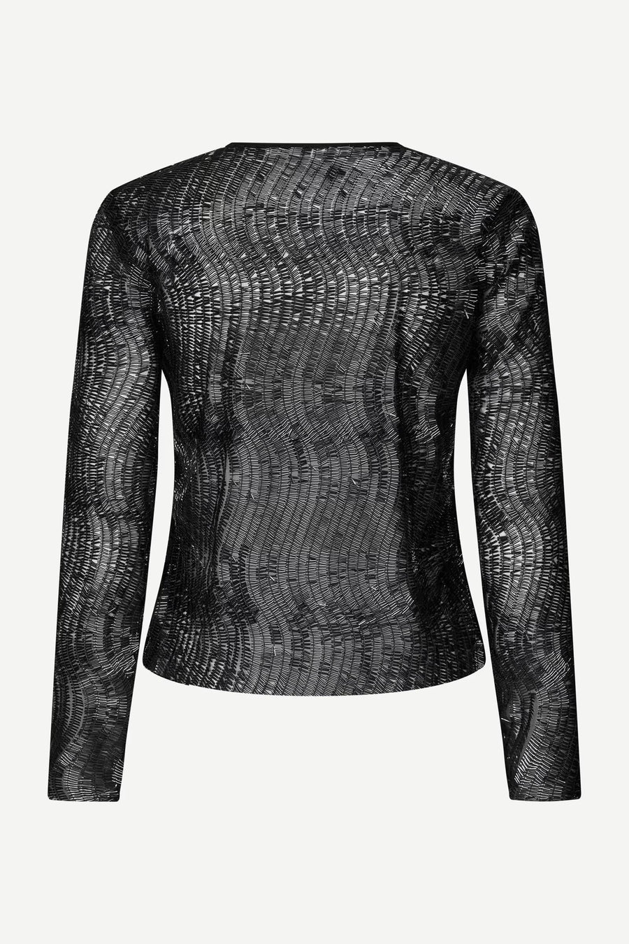 Embellished long-sleeved top