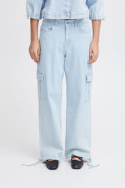 Light Wash Jeans with Side Pockets