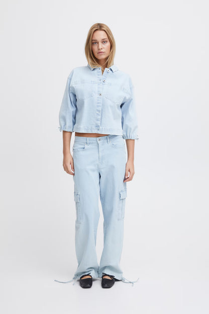 Light Wash Jeans with Side Pockets