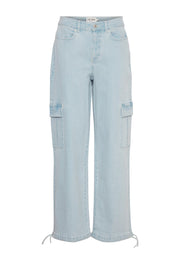Light Wash Jeans with Side Pockets