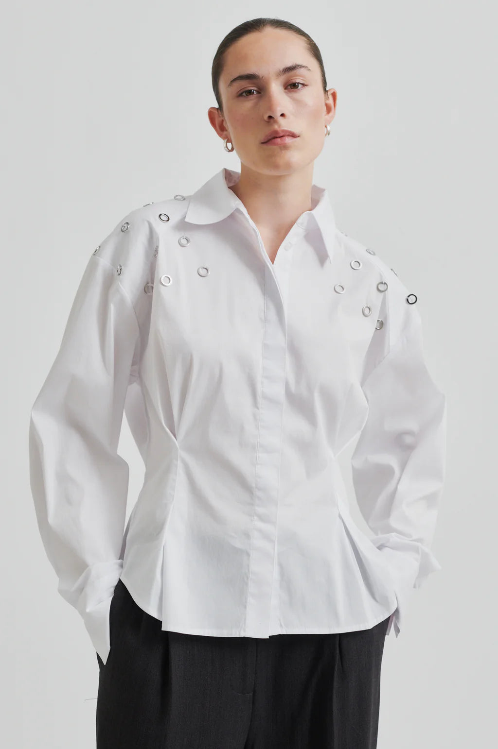 Oversized Shirt with Eyelets