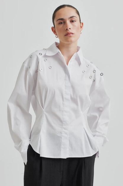 Oversized Shirt with Eyelets