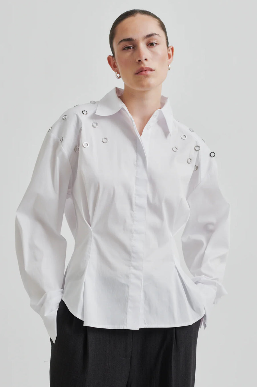 Oversized Shirt with Eyelets