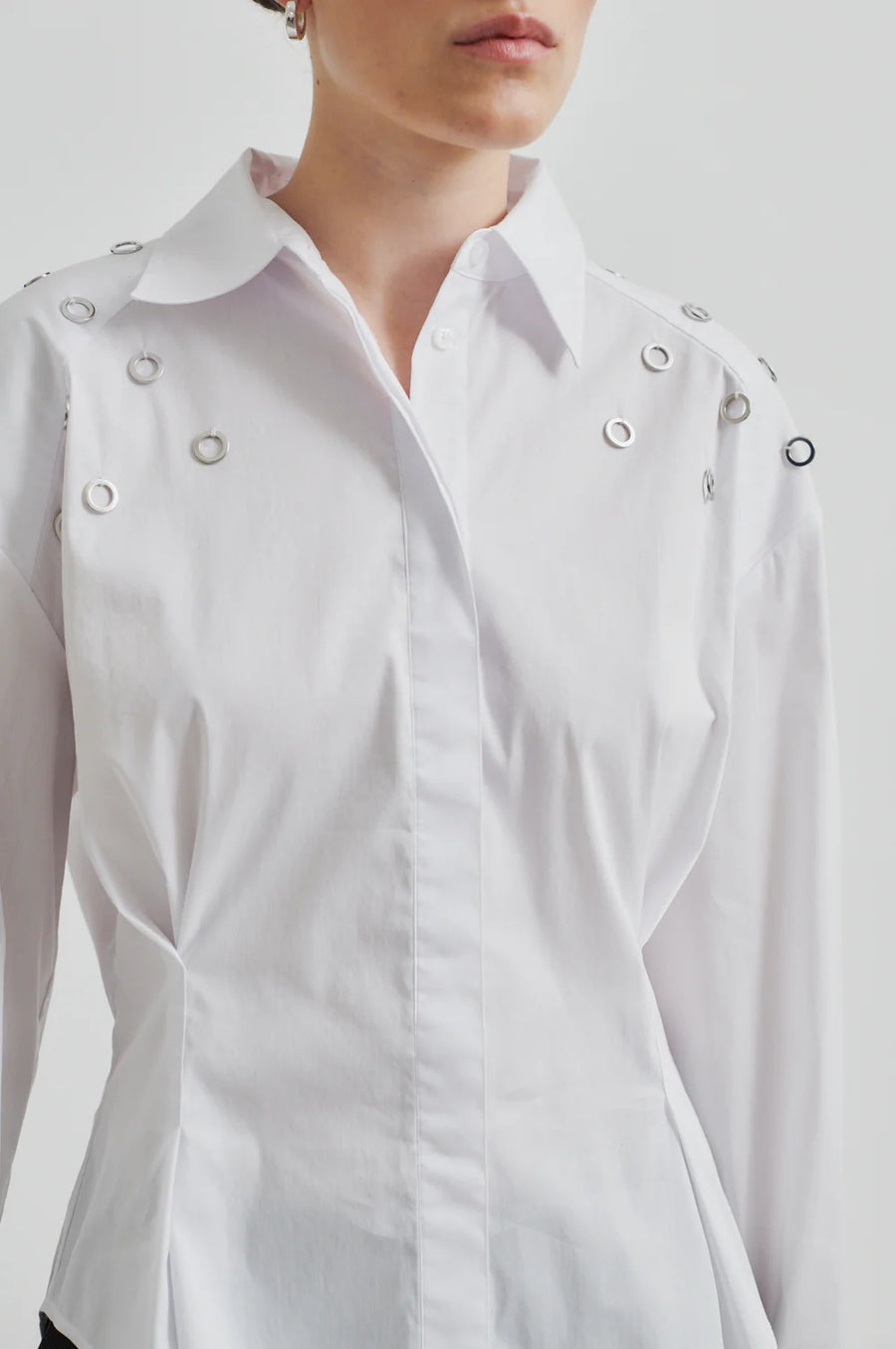 Oversized Shirt with Eyelets
