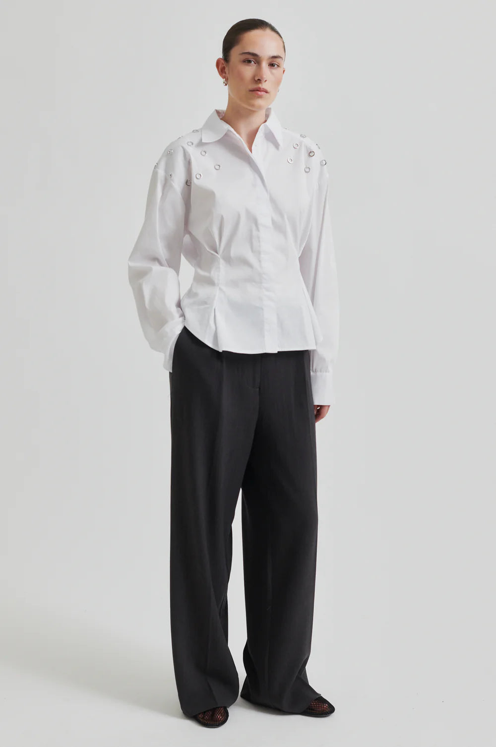 Oversized Shirt with Eyelets