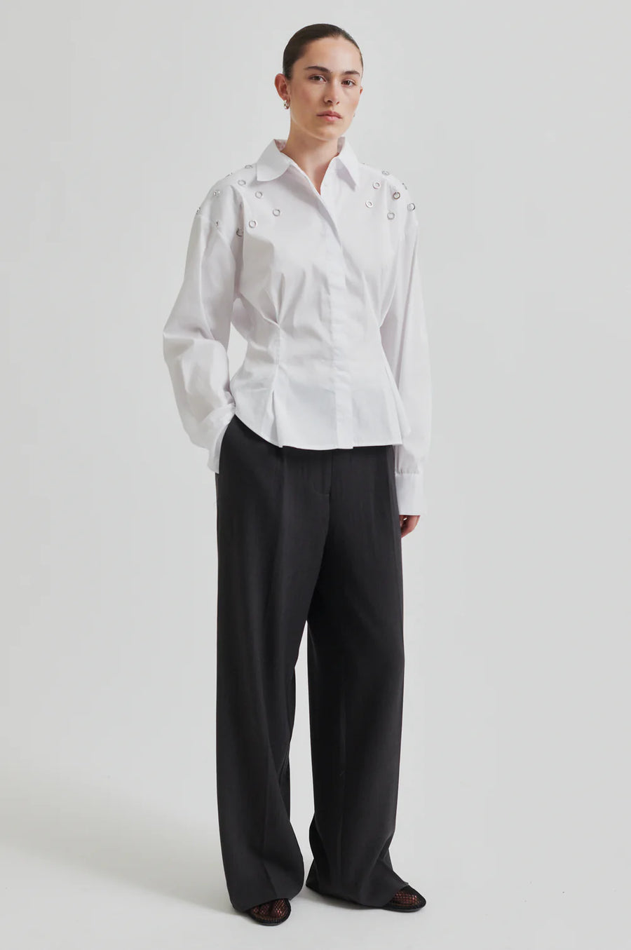 Oversized Shirt with Eyelets