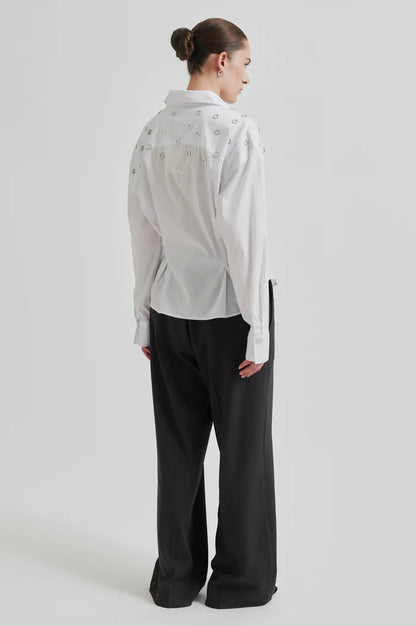 Oversized Shirt with Eyelets