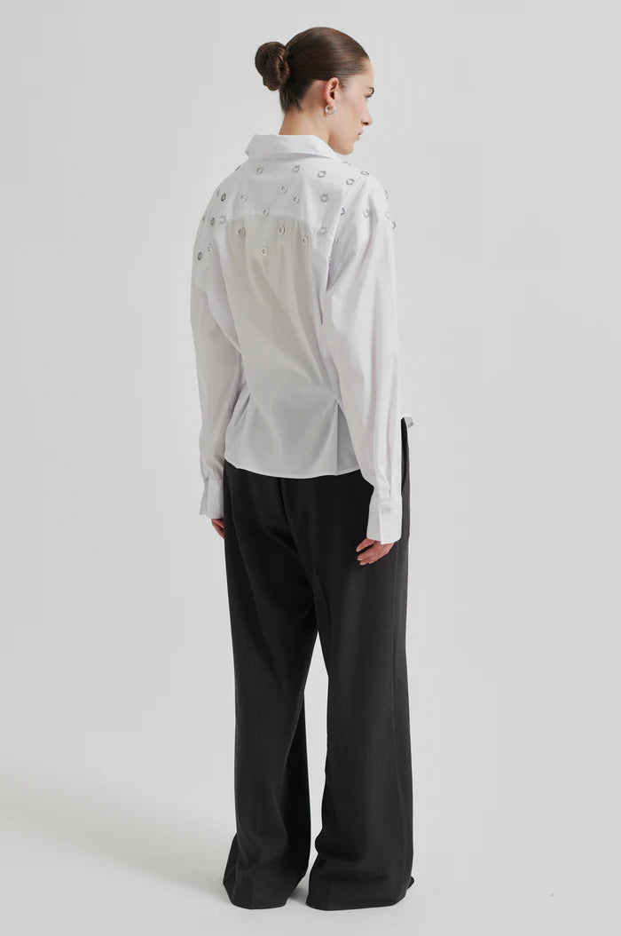 Oversized Shirt with Eyelets