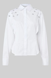 Oversized Shirt with Eyelets
