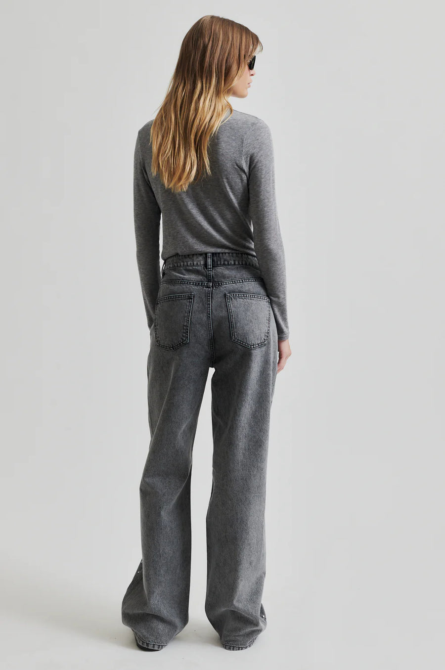 Bedazzled Denim Grey Pants