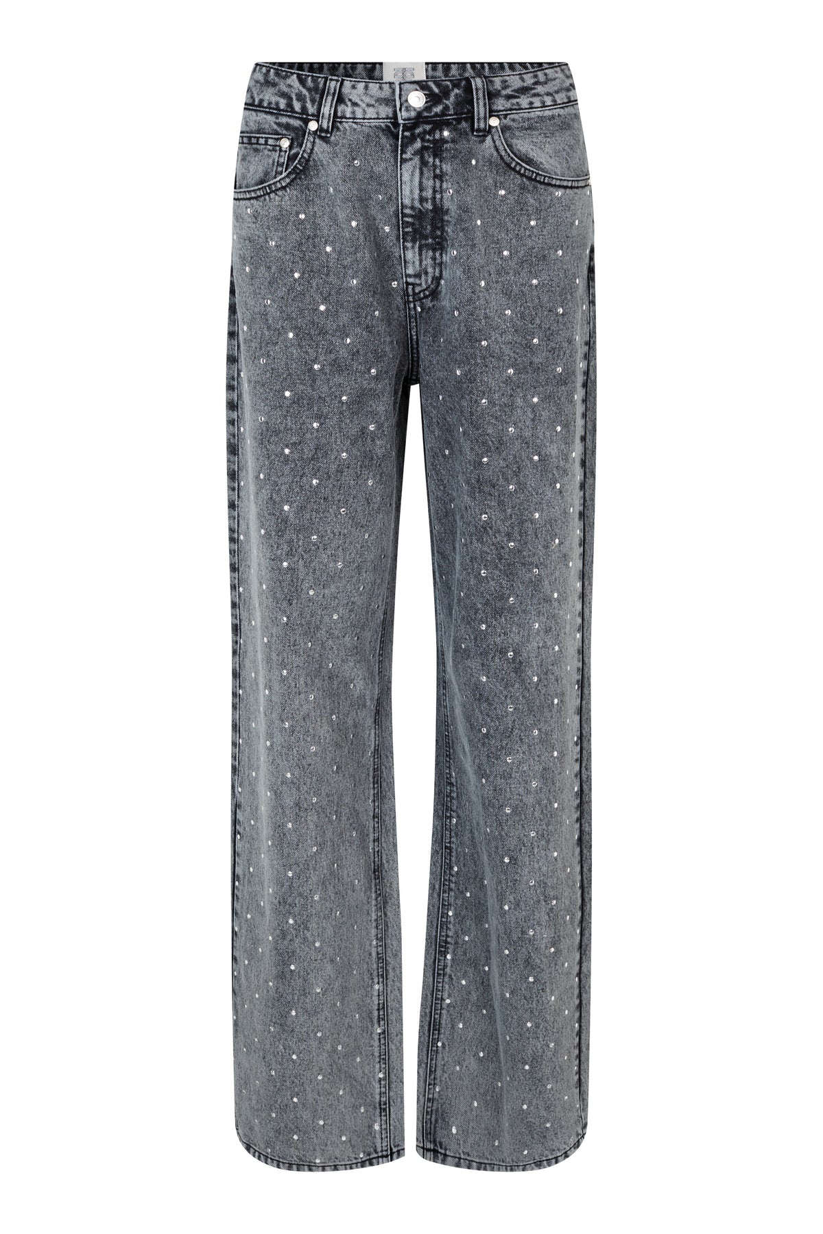 Bedazzled Denim Grey Pants