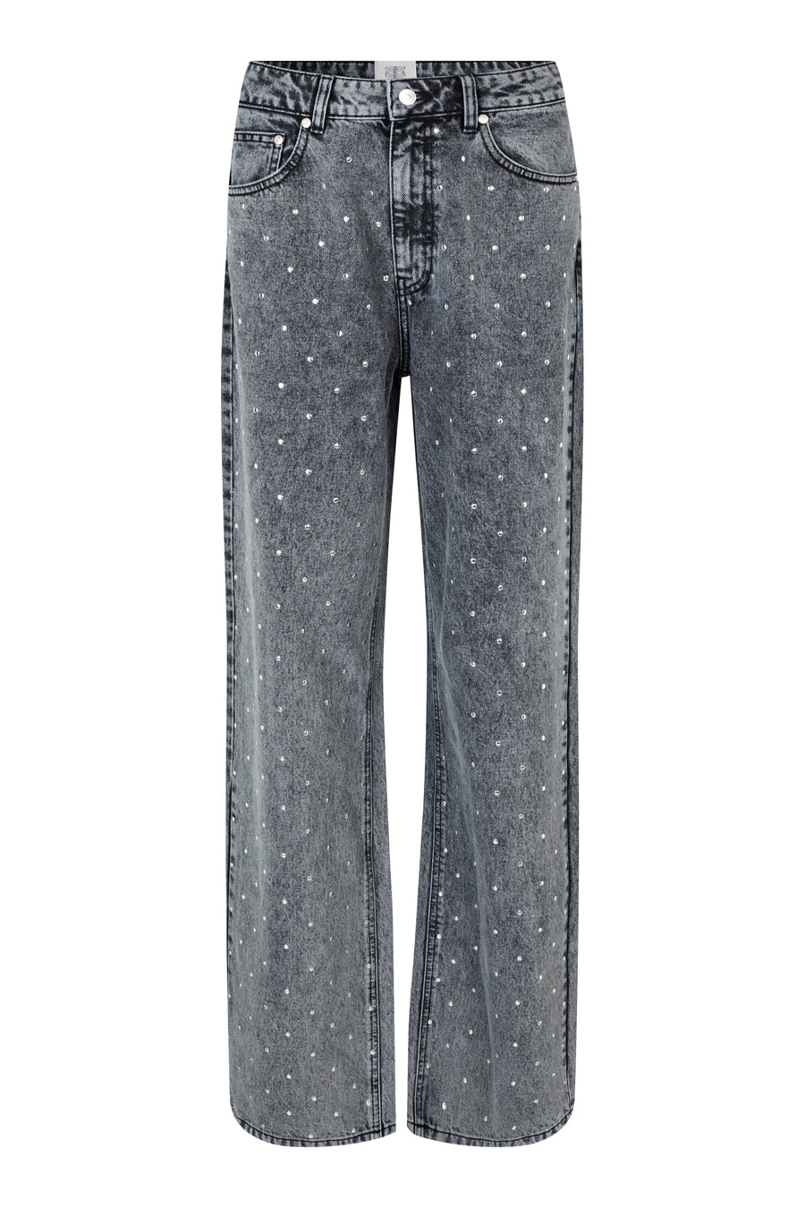 Bedazzled Denim Grey Pants