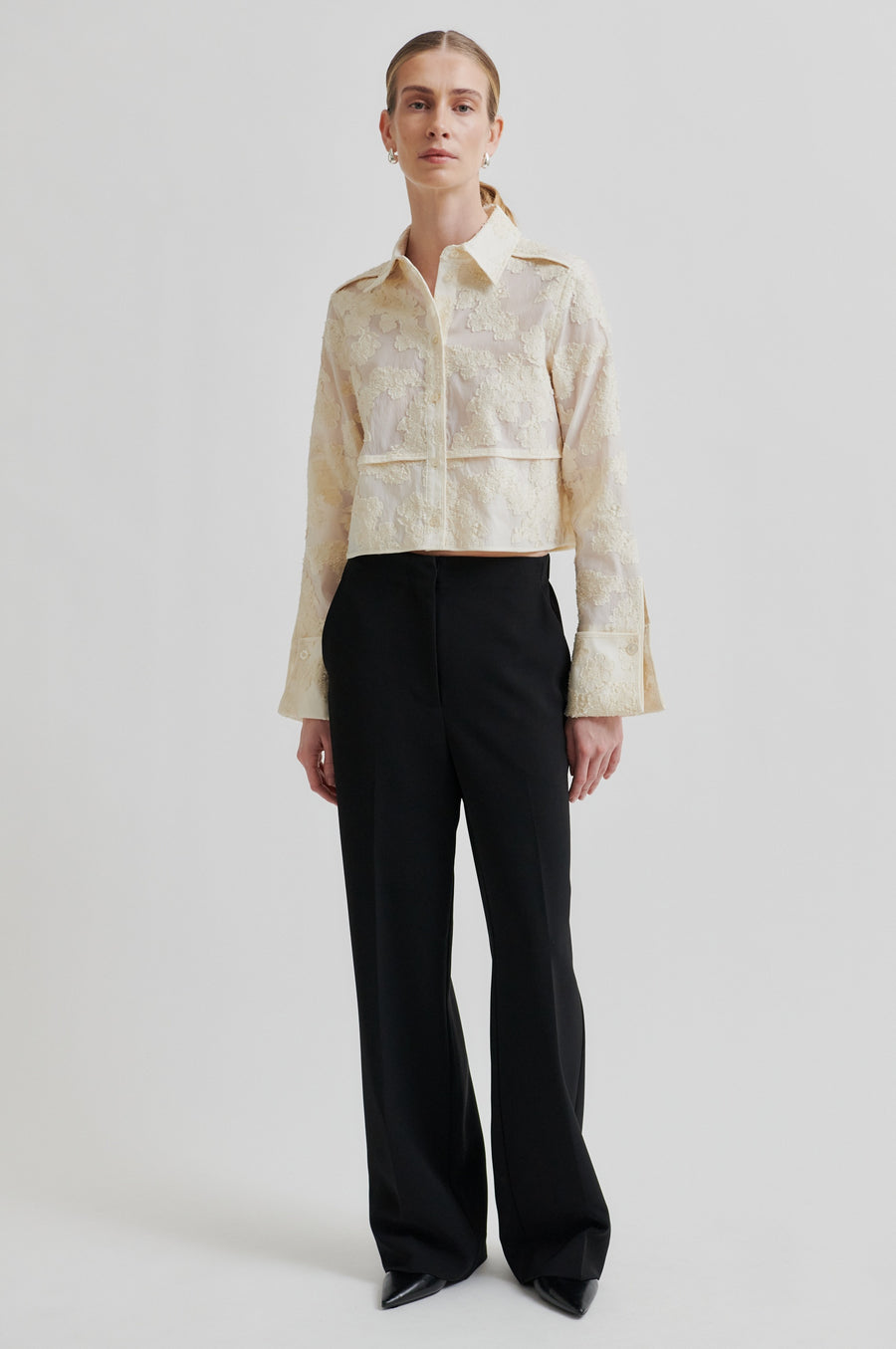 Long Sleeve Shirt with Floral Details