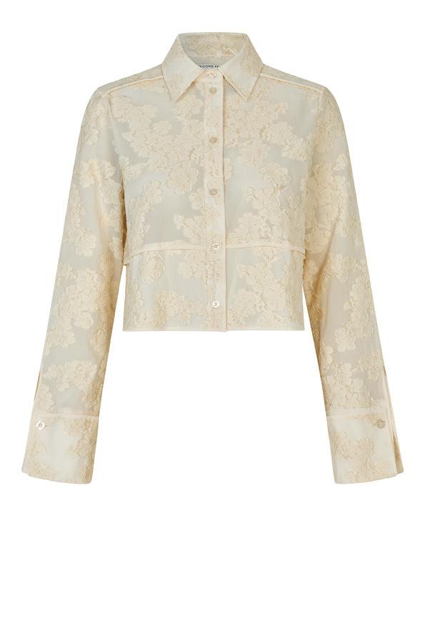 Long Sleeve Shirt with Floral Details