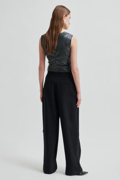 Faux Leather Sleeveless Top