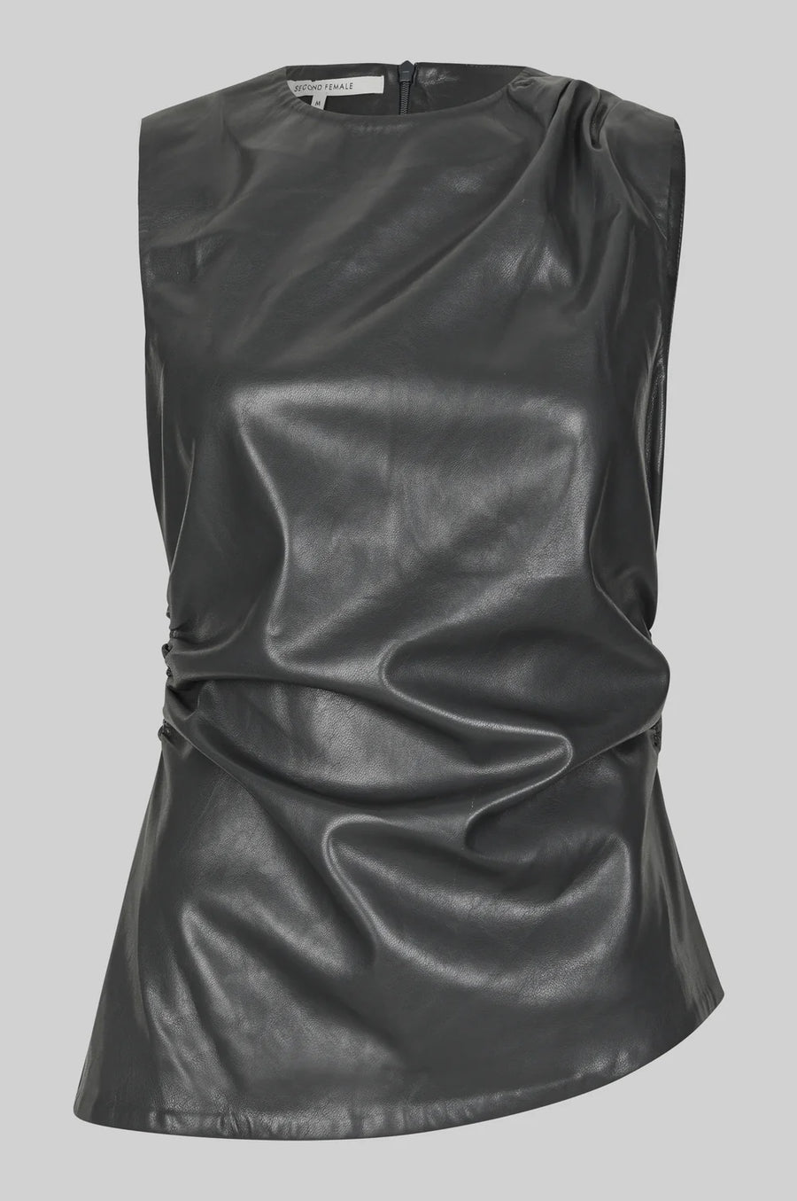 Faux Leather Sleeveless Top