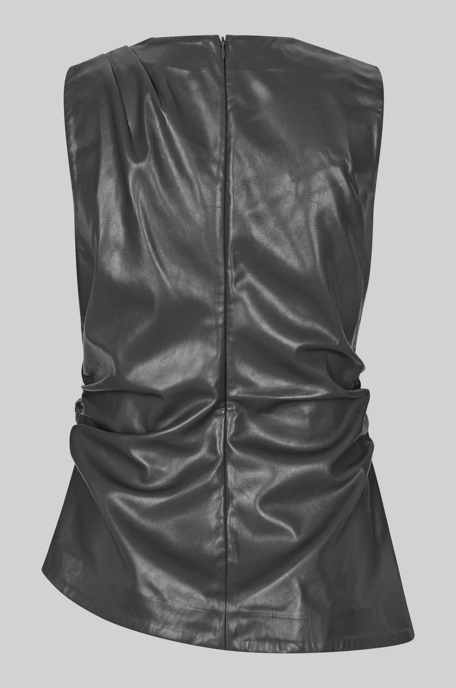 Faux Leather Sleeveless Top