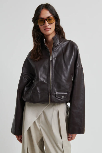 Leather Bomber Jacket