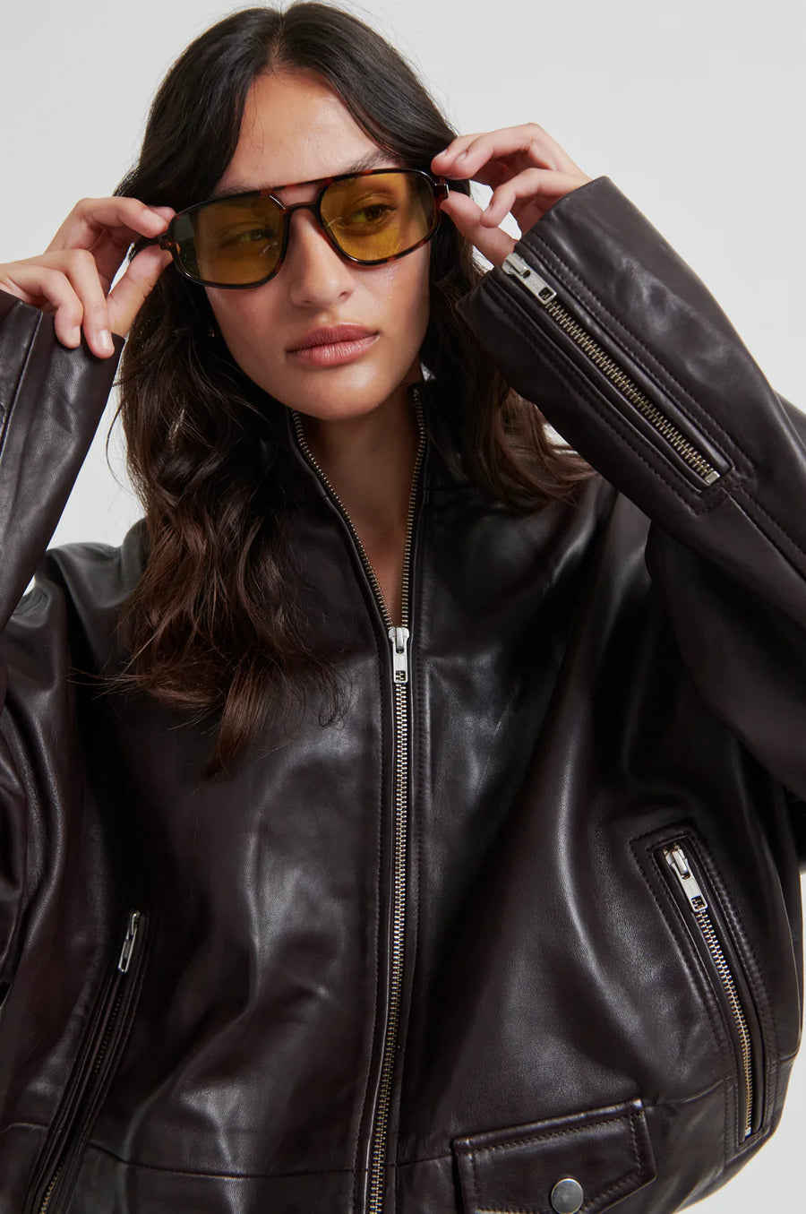 Leather Bomber Jacket