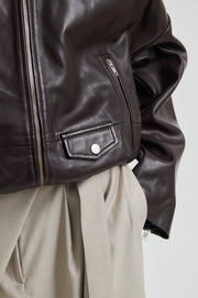 Leather Bomber Jacket