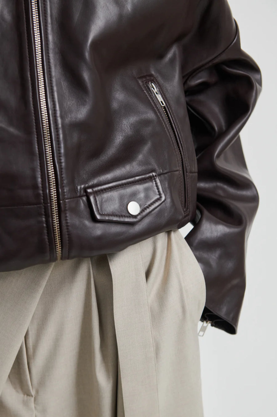 Leather Bomber Jacket