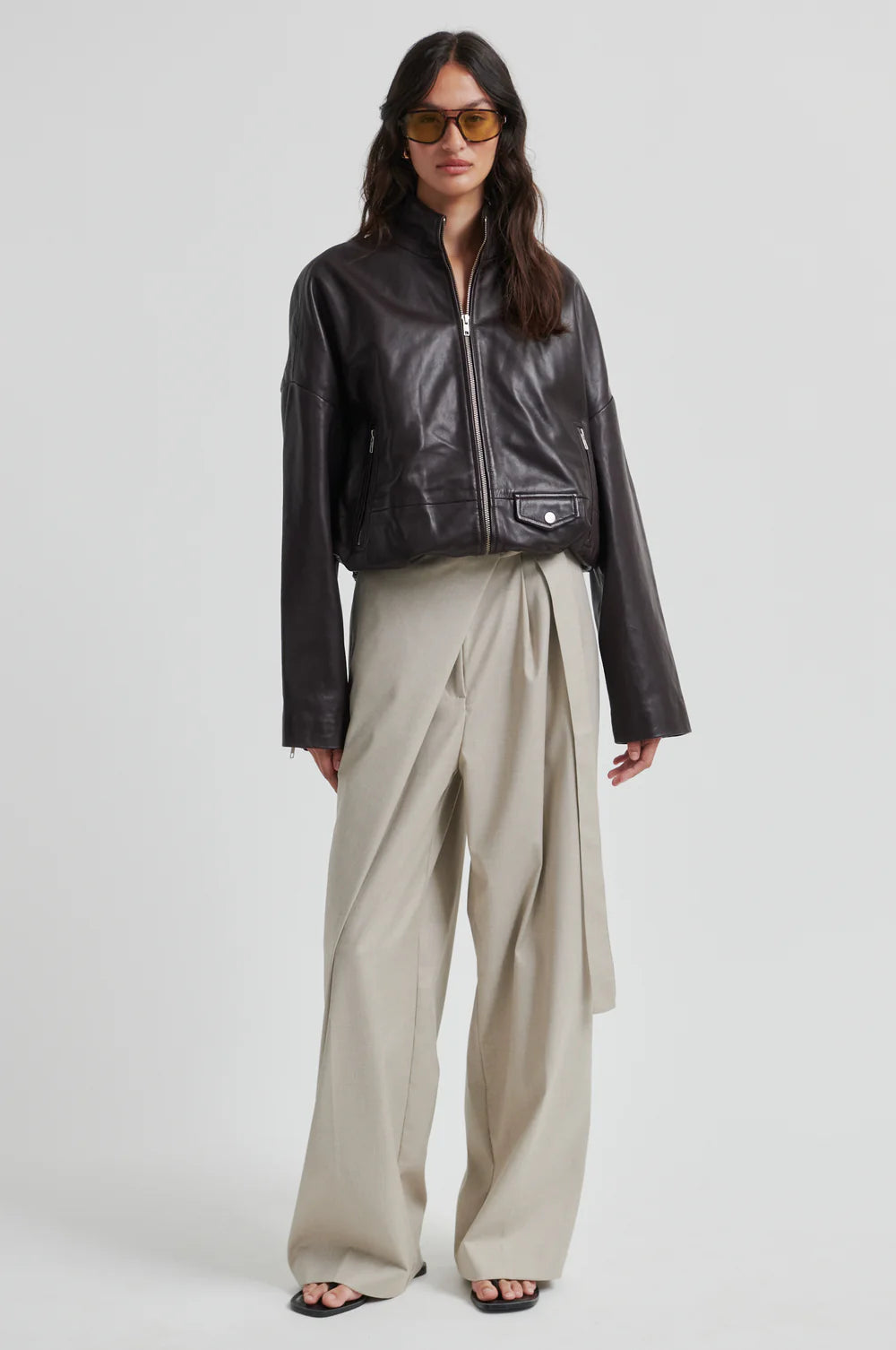 Leather Bomber Jacket