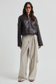 Leather Bomber Jacket